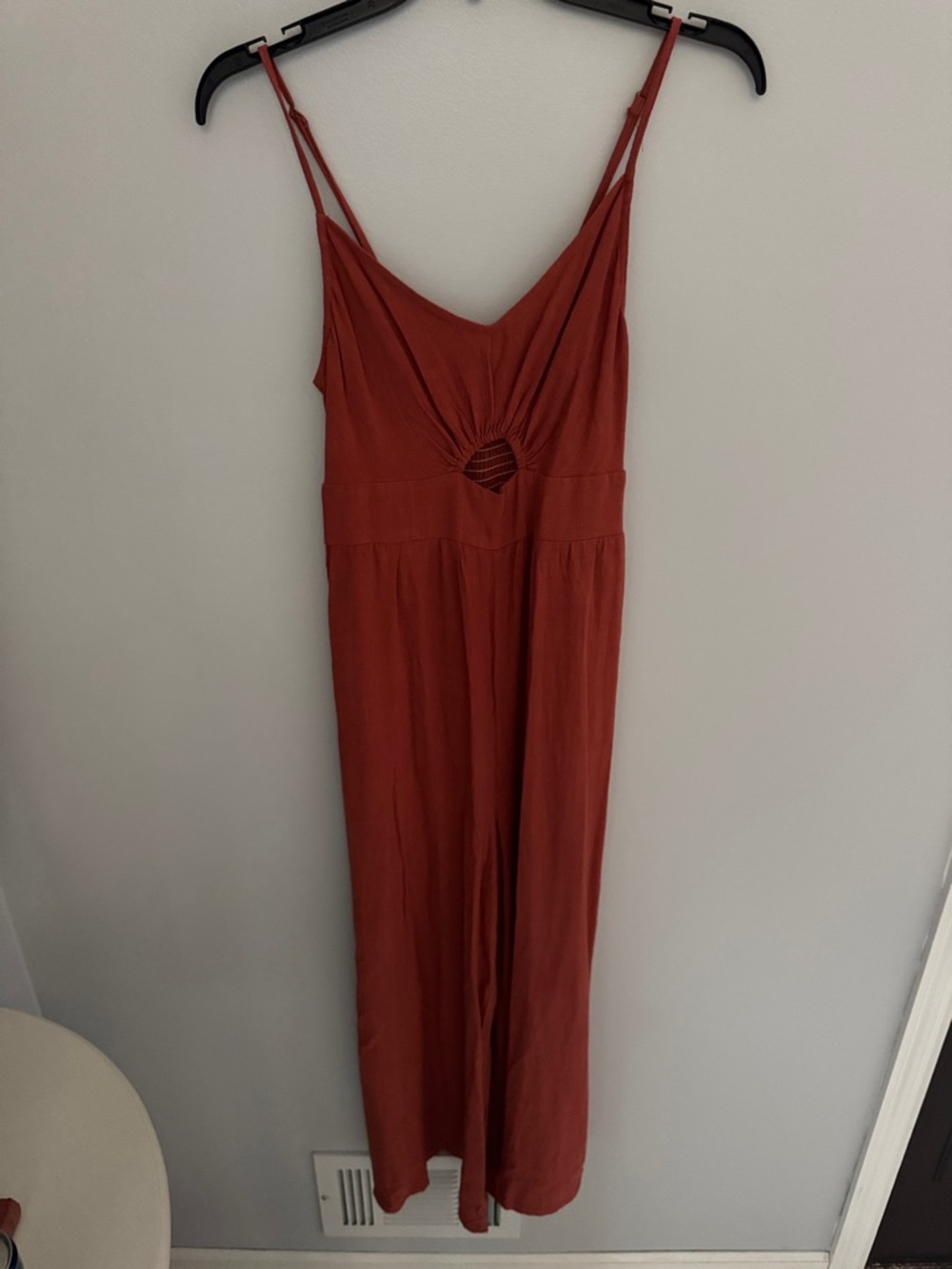 Rust Red Spaghetti Strap Maxi Dress